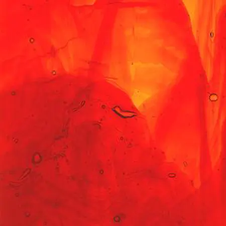 Amber/Cerise Ruby Granite: Granite glass, Kokomo 104G