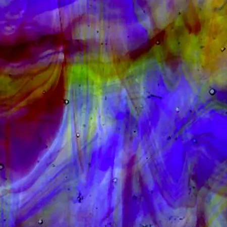 Amber/Green/Blue/Purple/Clear Streaky: Smooth glass, Kokomo 266LL