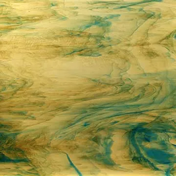 Amber/Clear/Turquoise Blue Streaky: Smooth glass, Kokomo 56LL