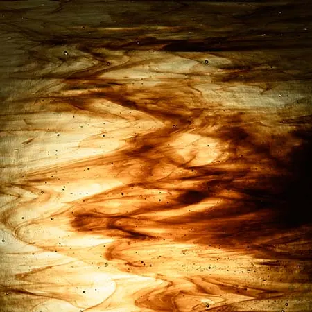Beech (Light Amber/Dark Brown Streaky): Smooth glass, Wissmach 223LL