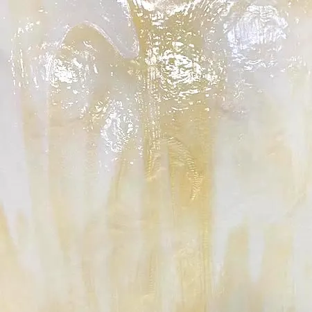 Eggshell Stream X (Light Amber/Opal Stream X): Stream X glass, Wissmach 325D SX
