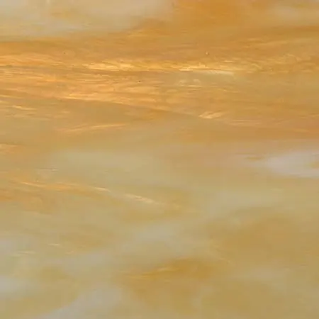 Dark Sand (Wisspy Medium Amber/Opal/Crystal): Smooth glass, Wissmach WO58